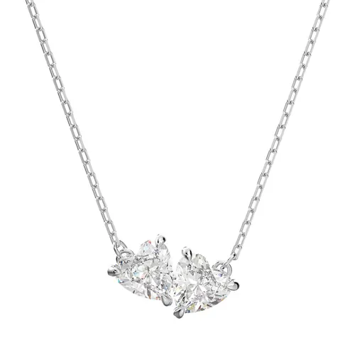 Dây Chuyền Nữ Swarovski Mesmera Necklace Heart, White, Rhodium Plated 5517117 Màu Bạc