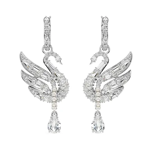 Dây Chuyền Nữ Swarovski Swan Earrings White Rhodium Plated 5723388 Màu Bạc Trắng