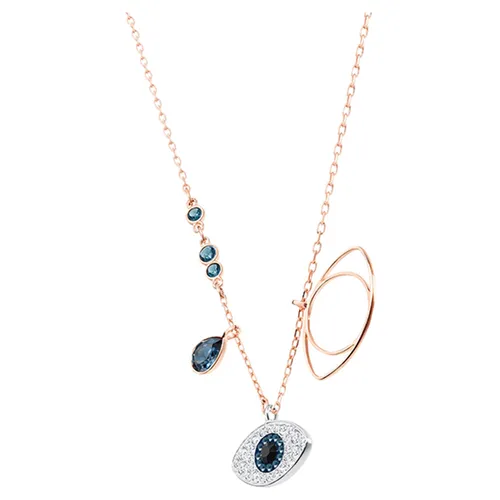 Dây Chuyền Nữ Swarovski Symbolica Pendant Evil Eye, Blue, Mixed Metal Finish 5172560 Màu Vàng Hồng