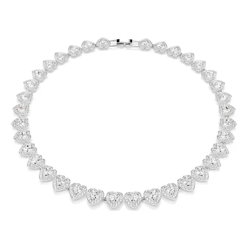 Vòng Cổ Nữ Swarovski x Ariana Grande Necklace Mixed Cuts, Heart, White, Rhodium Plated 5720857 Màu Bạc