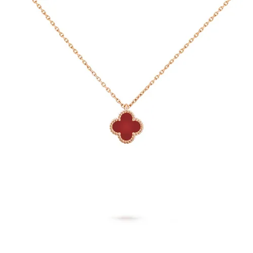 Dây Chuyền Nữ Van Cleef & Arpels Sweet Alhambra Pendant 18K Rose Gold, Carnelian VCARN59M00 Màu Đỏ - Vàng Hồng