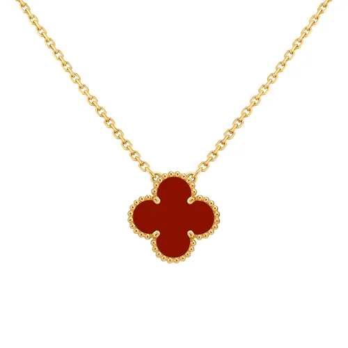 Dây Chuyền Nữ Van Cleef & Arpels Vintage Alhambra Pendant VCARD38500 Màu Vàng/ Đỏ