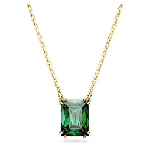 Dây Chuyền Swarovski Matrix Pendant Rectangular Cut, Green, Gold-Tone Plated 5677141 Màu Xanh Vàng
