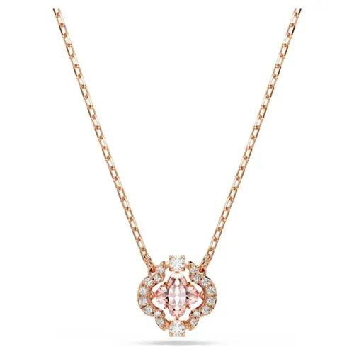 Dây Chuyền Swarovski Una Necklace Clover, Pink, Rose Gold Tone Plated 5514488 Màu Vàng Hồng