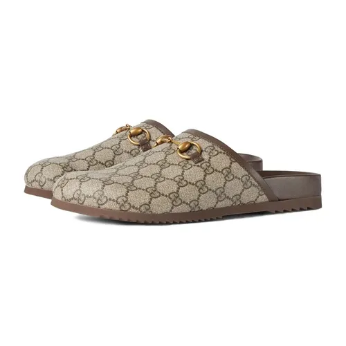 Dép Gucci Mens GG Horsebit Slipper 749908 KHN80 9769 Màu Nâu Size 41