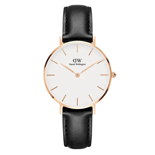 Đồng Hồ Daniel Wellington Petite Sheffield 28mm DW00100230 Màu Đen Trắng