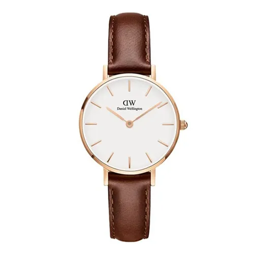 Đồng Hồ Daniel Wellington Petite ST Mawes RG White 28mm DW00100231 Màu Nâu Trắng