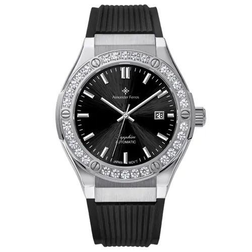 Đồng Hồ Nam Alexander Ferros 6161S-01 Màu Đen Bạc
