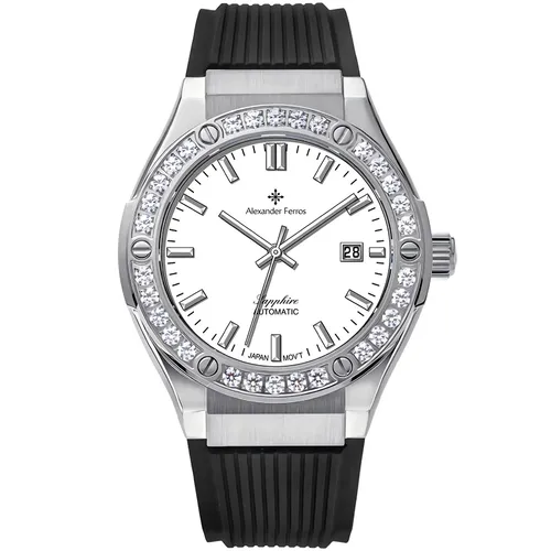 Đồng Hồ Nam Alexander Ferros 6161S-02 Màu Đen Bạc