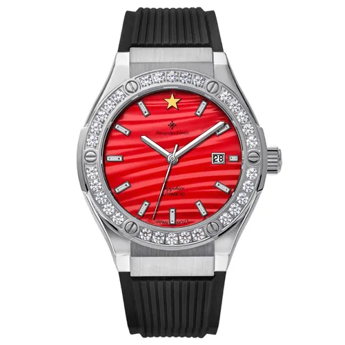 Đồng Hồ Nam Alexander Ferros 6161S-03 Màu Đen Đỏ