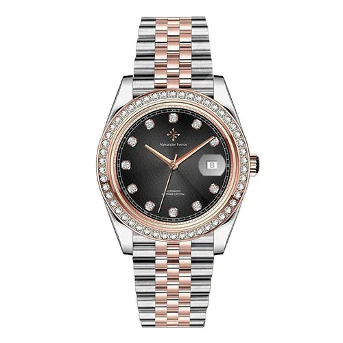 Đồng Hồ Nam Alexander Ferros 8021D/01 Màu Đen Bạc