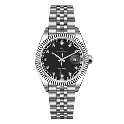 Đồng Hồ Nam Alexander Ferros 8132S/01 Màu Đen Bạc