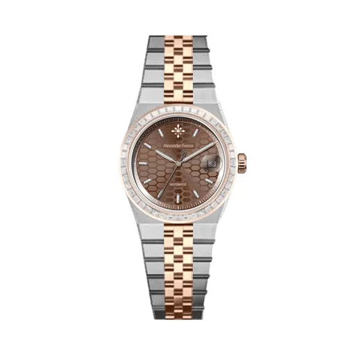 Đồng Hồ Nam Alexander Ferros 8181D/08 Màu Bạc - Vàng Hồng