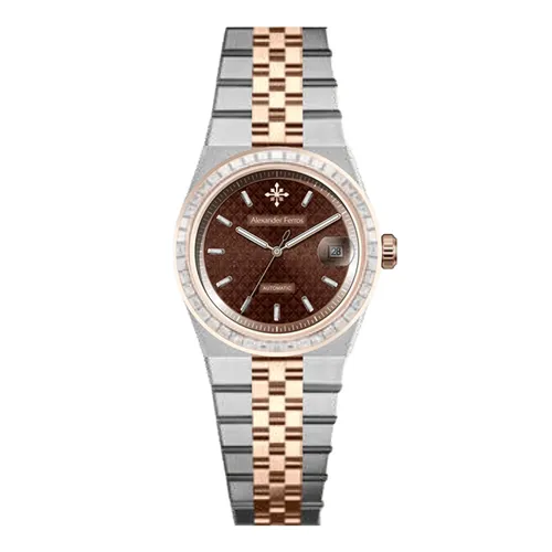 Đồng Hồ Nam Alexander Ferros 8181D/082 Màu Nâu Bạc