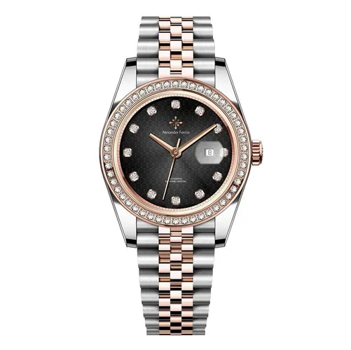 Đồng Hồ Nam Alexander Ferros 8201D/01 Màu Đen - Bạc