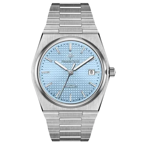 Đồng Hồ Nam Alexander Ferros Automatic 5052S-13 38mm Màu Xanh Bạc