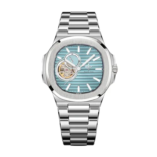 Đồng Hồ Nam Alexander Ferros Automatic 6012S-13 42.5mm Màu Xanh Bạc