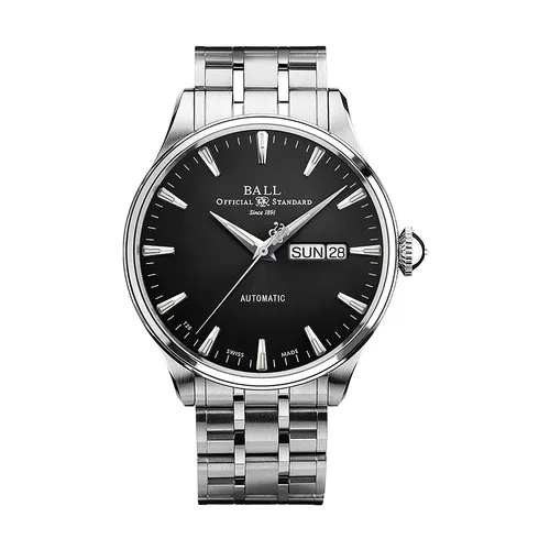 Đồng Hồ Nam Ball Trainmaster Eternity Automatic 39.5 MM NM2080D-S1J-BK Màu Đen Bạc
