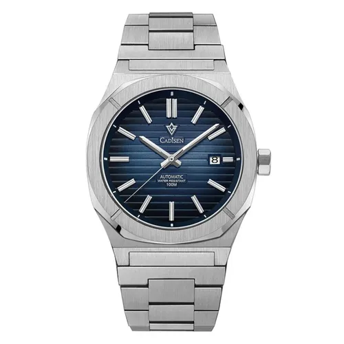 Đồng Hồ Nam Cadisen Casual Mechanical Man Watch C8200G-T1 Màu Bạc/Xanh Dương