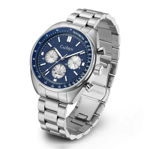 Đồng Hồ Nam Cadisen Chronograph Quartz Watch VD53 Màu Bạc/Xanh