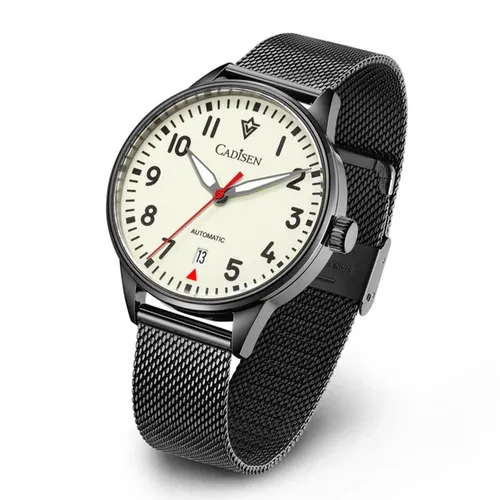 Đồng Hồ Nam Cadisen Pilot Mechanical Watch C8224G-T2 Màu Ghi
