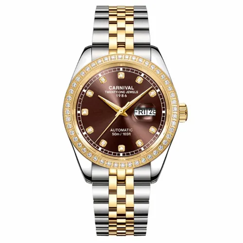 Đồng Hồ Nam Carnival Automatic Watch 8131G2-CV-N Màu Nâu Vàng