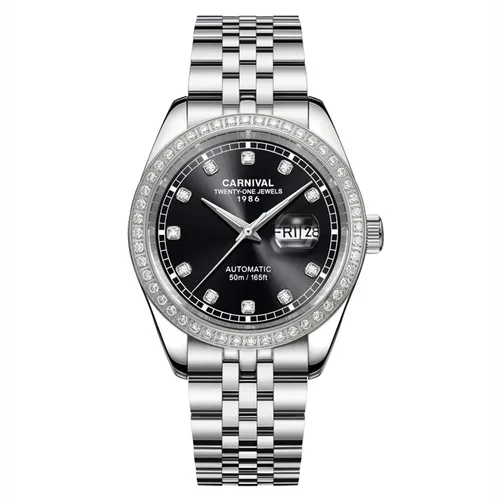Đồng Hồ Nam Carnival Automatic Watch 8131G2-VT-D Màu Bạc Đen
