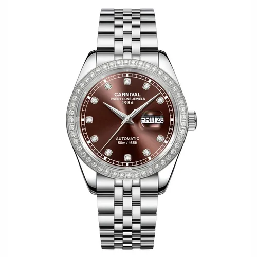 Đồng Hồ Nam Carnival Automatic Watch 8131G2-VT-N Màu Bạc Nâu