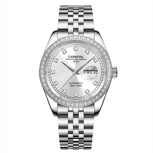 Đồng Hồ Nam Carnival Automatic Watch 8131G2-VT-T Màu Bạc