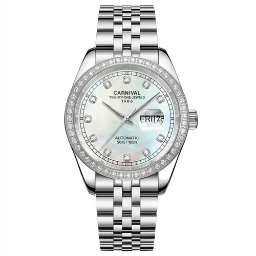 Đồng Hồ Nam Carnival Automatic Watch 8131G2-VT-TK Màu Bạc Trắng