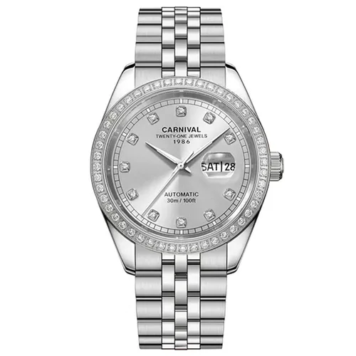 Đồng Hồ Nam Carnival Automatic Watch 8131G2-VT-TX Màu Bạc