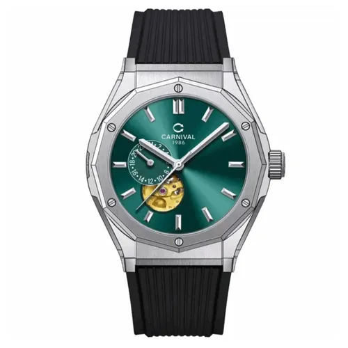 Đồng Hồ Nam Carnival Automatic Watch 8189G-VT-DCS-XL Màu Đen Xanh