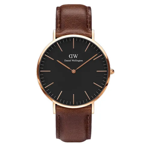 Đồng Hồ Nam Daniel Wellington Classic Bristol Black Rose Gold Màu Nâu Đen