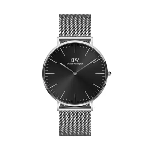 Đồng Hồ Nam Daniel Wellington Classic Mesh Onyx DW00100629 Màu Đen Bạc