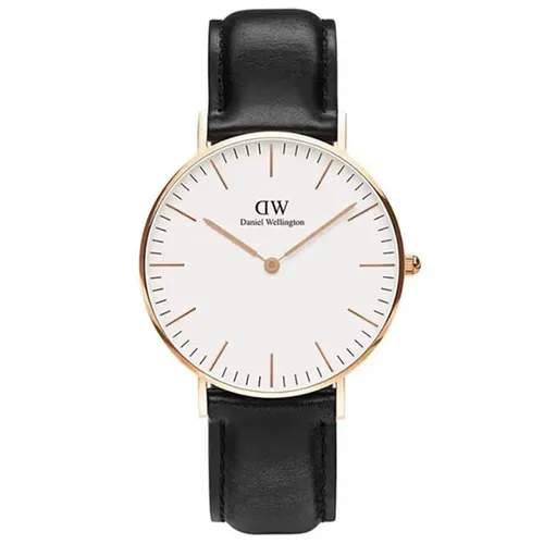 Đồng Hồ Nữ Daniel Wellington Classic Sheffield RG White 36mm DW00100036 Màu Đen Trắng