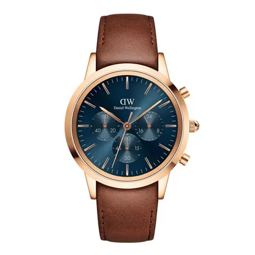 Đồng Hồ Nam Daniel Wellington Iconic Chronograph St Mawes Arctic RG DW00100639 Màu Xanh Nâu