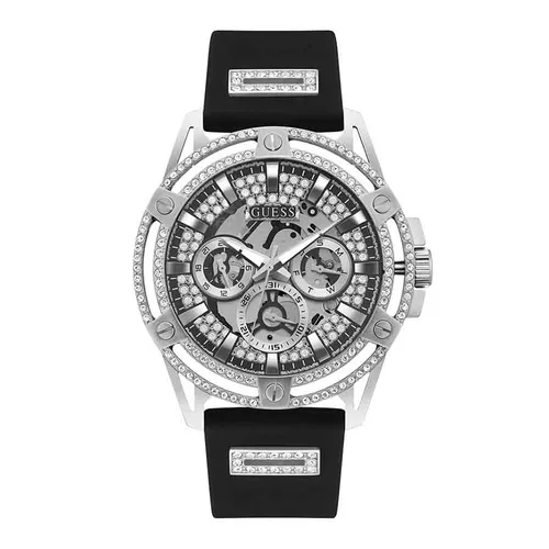 Đồng Hồ Nam Guess Mens Black Silver Tone Multi-Function Watch GW0537G1 Màu Đen Trắng