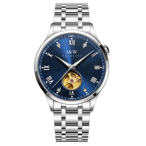 Đồng Hồ Nam I&W Carnival 55820G-T1 Automatic Màu Bạc Xanh
