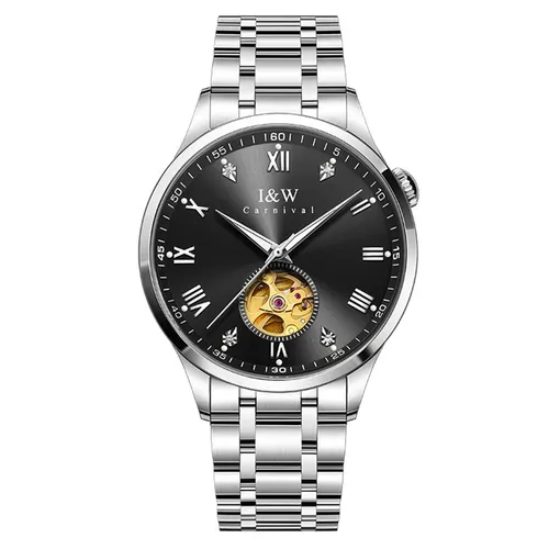 Đồng Hồ Nam I&W Carnival 55820G-T2 Automatic Màu Bạc Đen
