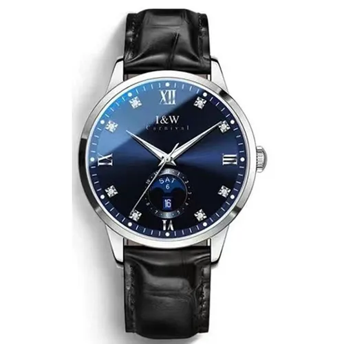 Đồng Hồ Nam I&W Carnival 55831G-D2 Automatic Màu Xanh Bạc