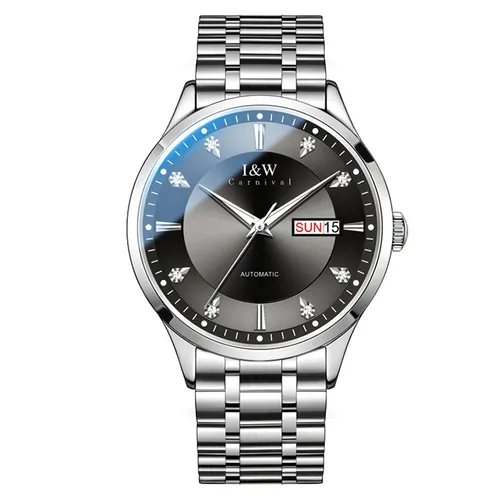 Đồng Hồ Nam I&W Carnival 55838G-T3 Màu Bạc Đen
