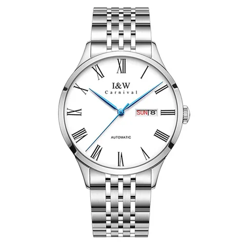 Đồng Hồ Nam I&W Carnival 8912G-T1 Màu Bạc Trắng