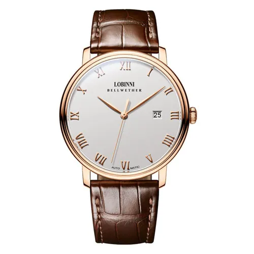 Đồng Hồ Nam Lobinni LB12033G-D1 Màu Nâu - Trắng