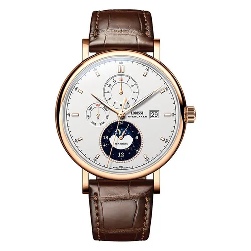 Đồng Hồ Nam Lobinni LB13056G-D1 Màu Nâu - Trắng