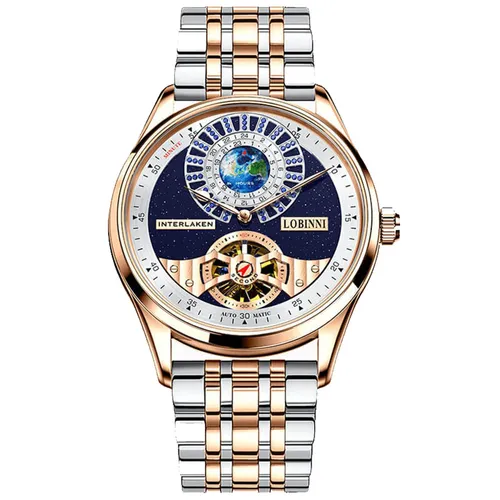 Đồng Hồ Nam Lobinni LB16038G-T1 Màu Bạc - Vàng Hồng