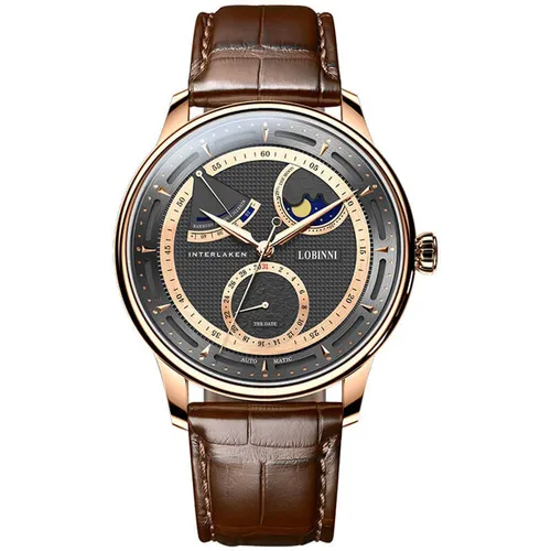 Đồng Hồ Nam Lobinni LB17011G-D2 Màu Nâu Đen