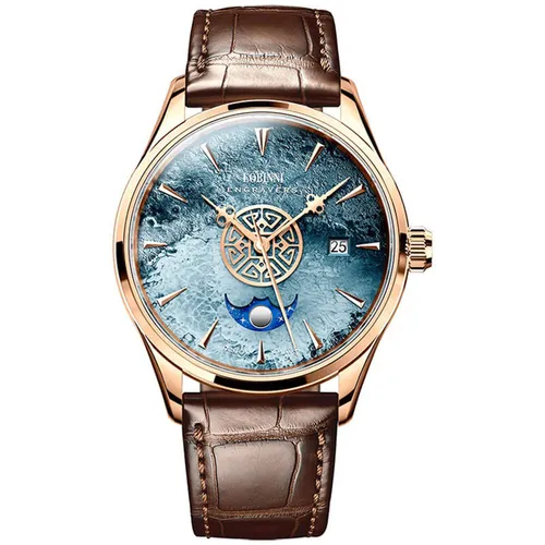 Đồng Hồ Nam Lobinni LB17015G-D2 Màu Xanh Nâu