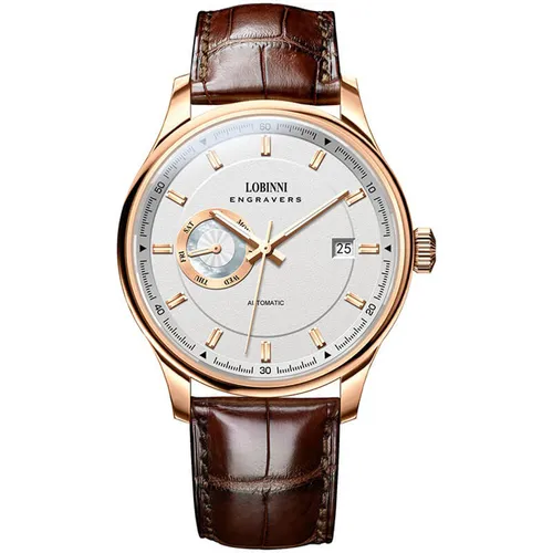 Đồng Hồ Nam Lobinni LB17017G-D1 Màu Nâu - Vàng Hồng