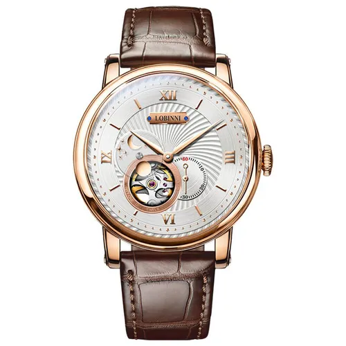 Đồng Hồ Nam Lobinni LB18013G-D1 Màu Nâu - Vàng Hồng