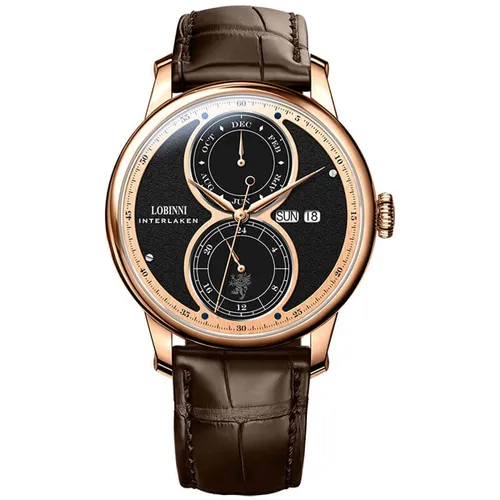 Đồng Hồ Nam Lobinni LB18015G-D2 Nâu Đen